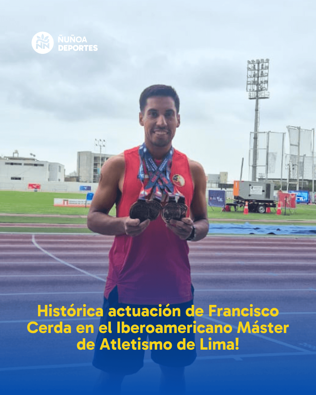 Francisco Cerda logra histórica actuación en el Iberoamericano Máster de Atletismo